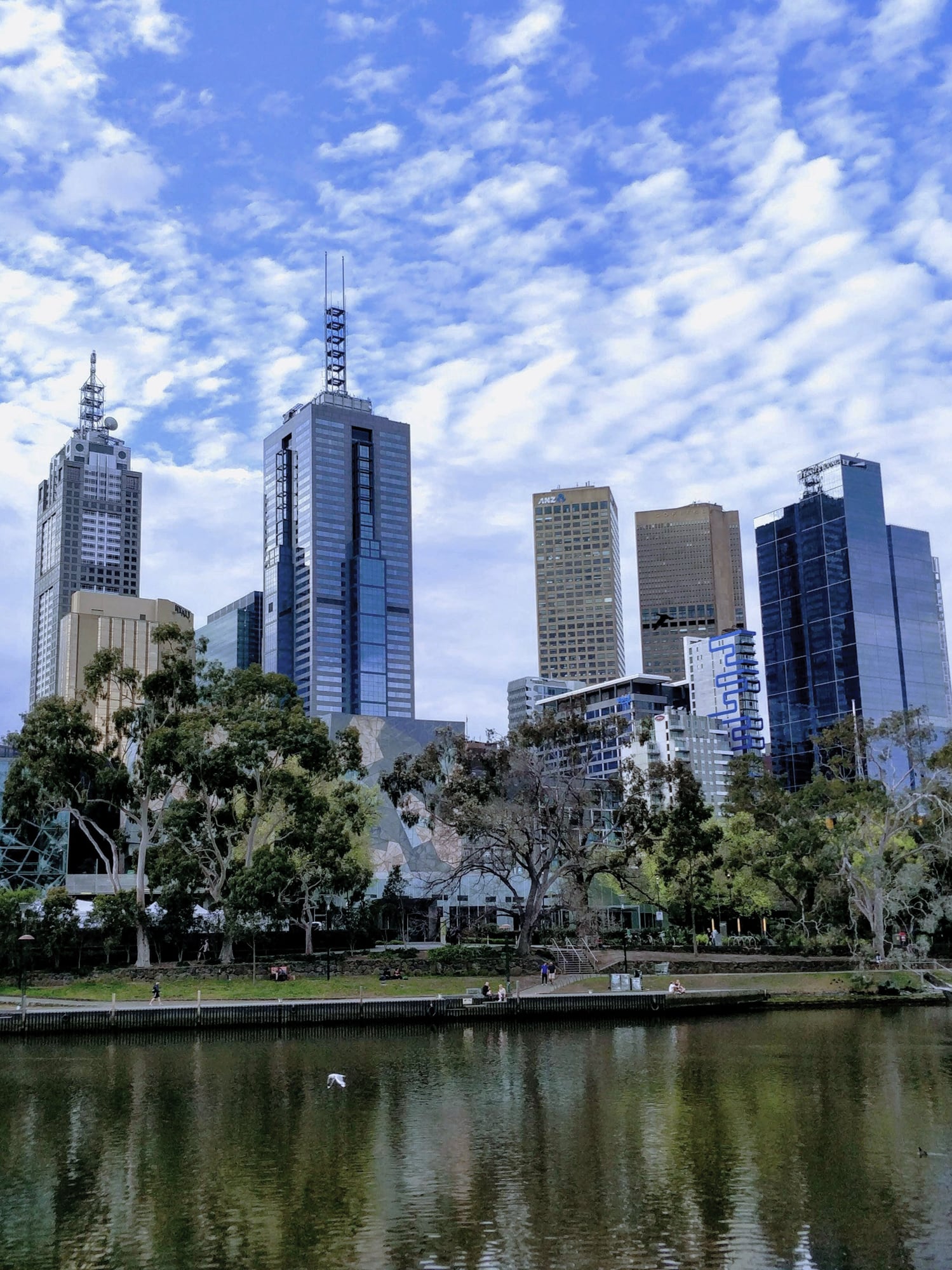 Melbourne's East end from across the Yarra